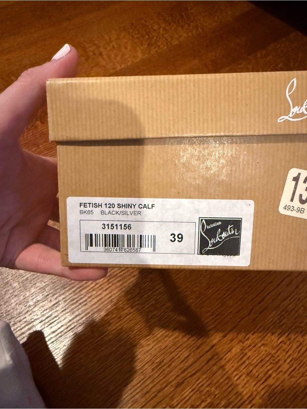 NEW Christian Louboutin fetish 120 shiny calf heels - Picture 5 of 7